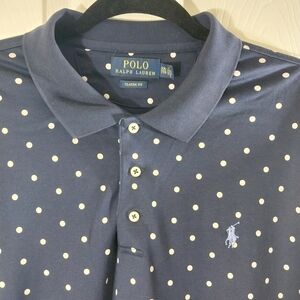 Polo Ralph Lauren Men's Navy Polka Dot Polo Shirt Size XXL